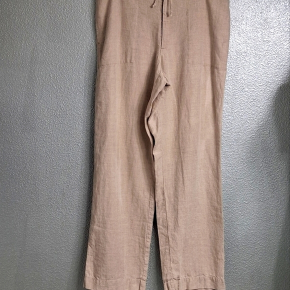 Gap Factory Pants - Tan 100% Linen Wide Leg Pants Size 12